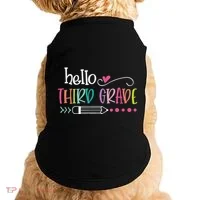 Hello Third Grade Fun 3rd Grade To School Gifts Doggie Tank thumb 0