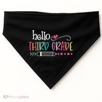 Hello Third Grade Fun 3rd Grade To School Gifts USA-Made Doggie Bandana thumb 0