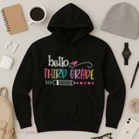 Hello Third Grade Fun 3rd Grade To School Gifts Hoodie thumb 3