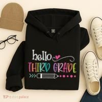 Hello Third Grade Fun 3rd Grade To School Gifts Hoodie thumb 4