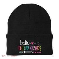 Hello Third Grade Fun 3rd Grade To School Gifts Beanie thumb 0