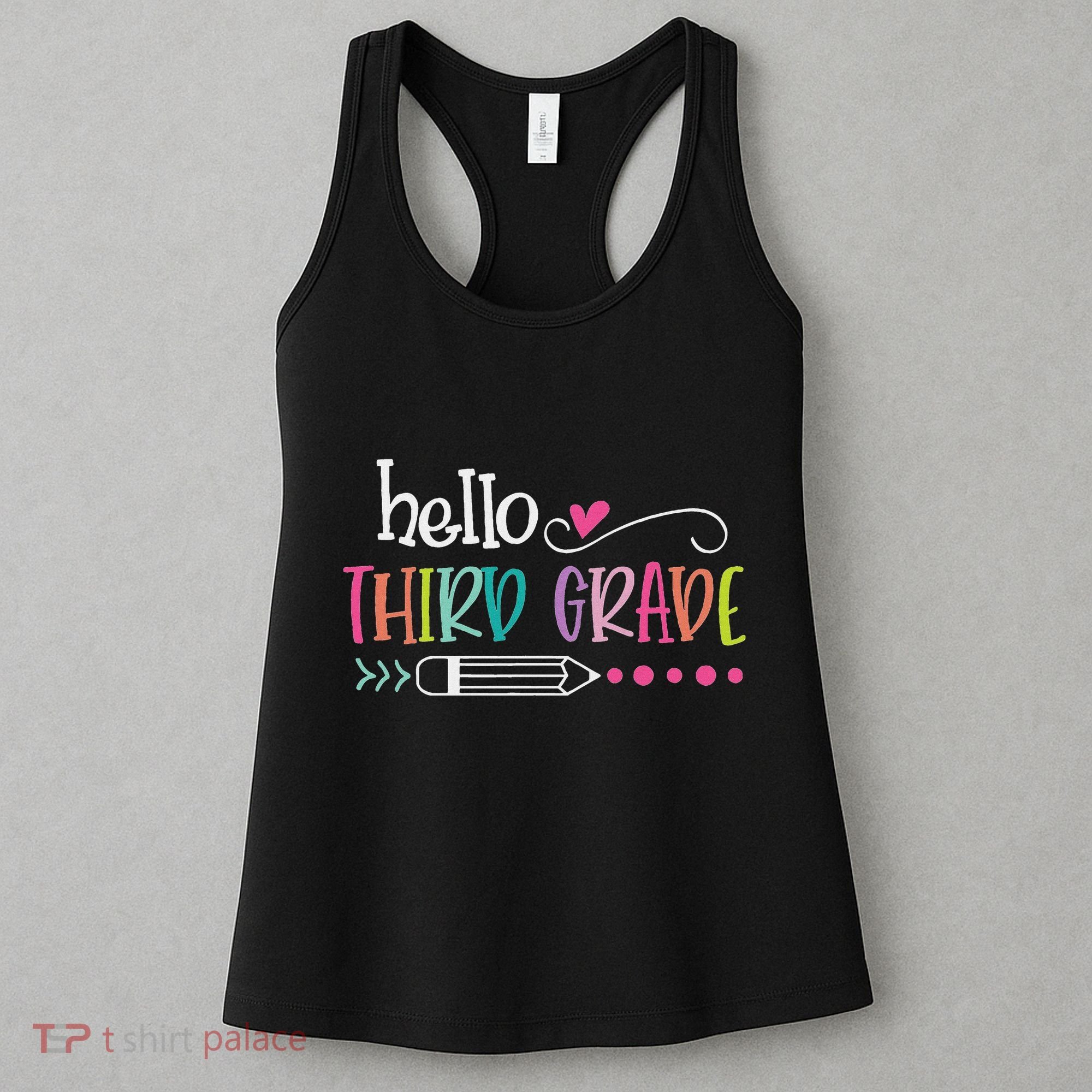 Hello Third Grade Fun 3rd Grade To School Gifts Women's Tank Top
