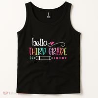 Hello Third Grade Fun 3rd Grade To School Gifts Tank Top thumb 2