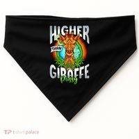 Higher Than Giraffe Pussy Funny Stoner Weed 4 20 Pot Gift USA-Made Doggie Bandana thumb 0