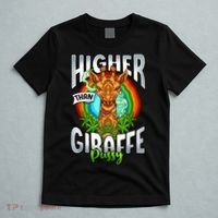 Higher Than Giraffe Pussy Funny Stoner Weed 4 20 Pot Gift T-Shirt thumb 5
