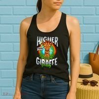 Higher Than Giraffe Pussy Funny Stoner Weed 4 20 Pot Gift Women's Tank Top thumb 2