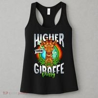 Higher Than Giraffe Pussy Funny Stoner Weed 4 20 Pot Gift Women's Tank Top thumb 3