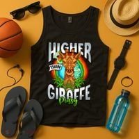 Higher Than Giraffe Pussy Funny Stoner Weed 4 20 Pot Gift Tank Top thumb 4
