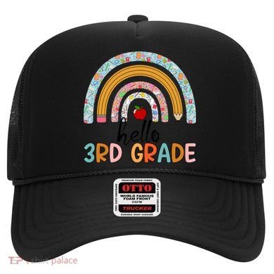 Hello Third Grade Rainbow First Day Of 3Rd Grade Teacher Funny Gift Hat
