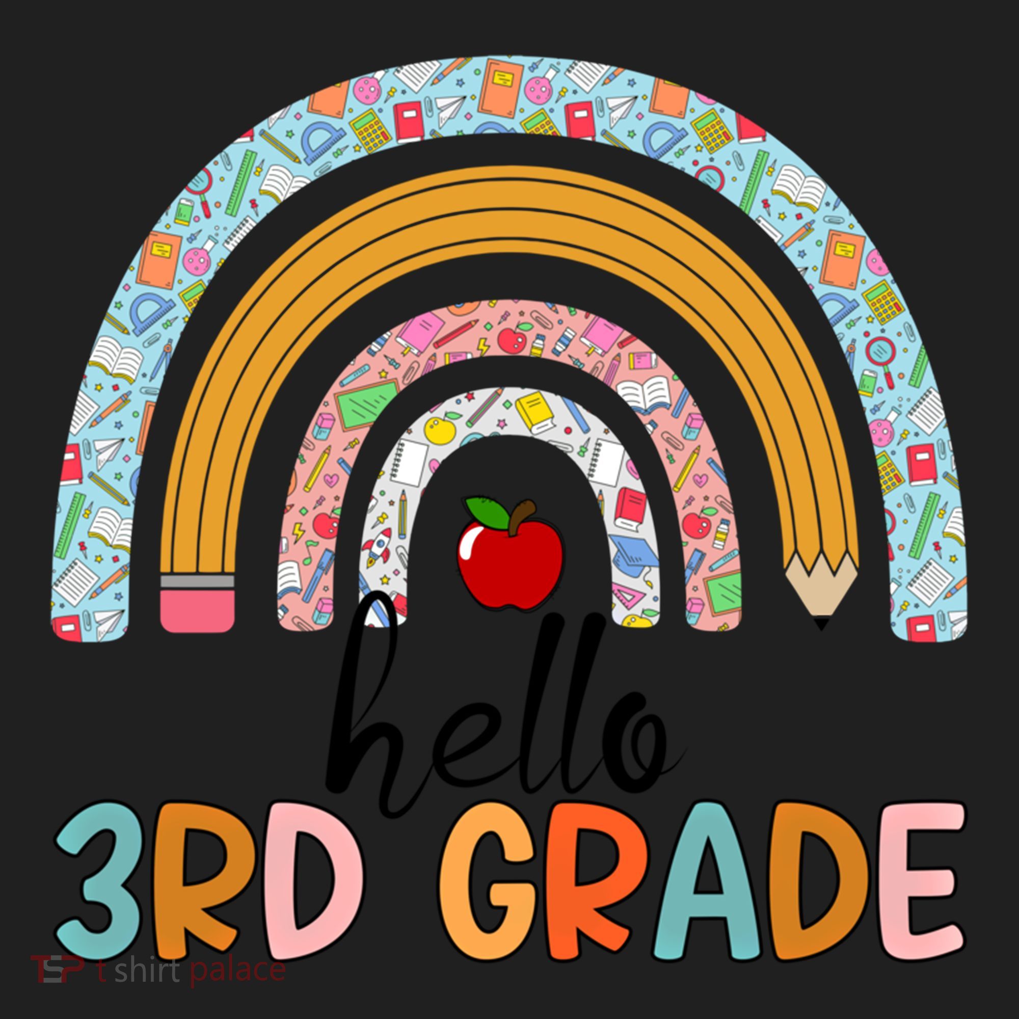 Hello Third Grade Rainbow First Day Of 3Rd Grade Teacher Funny Gift Hat