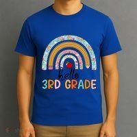 Hello Third Grade Rainbow First Day Of 3Rd Grade Teacher Funny Gift T-Shirt thumb 3