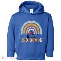 Hello Third Grade Rainbow First Day Of 3Rd Grade Teacher Funny Gift Toddler Hoodie thumb 0