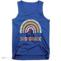 Hello Third Grade Rainbow First Day Of 3Rd Grade Teacher Funny Gift Tank Top thumb 0