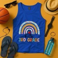 Hello Third Grade Rainbow First Day Of 3Rd Grade Teacher Funny Gift Tank Top thumb 4