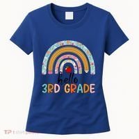 Hello Third Grade Rainbow First Day Of 3Rd Grade Teacher Funny Gift Women's T-Shirt thumb 0