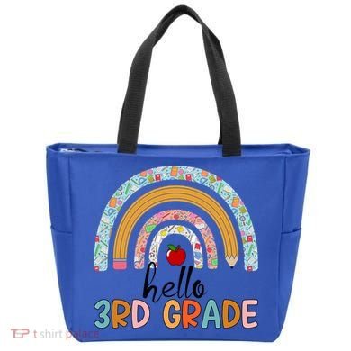 Hello Third Grade Rainbow First Day Of 3Rd Grade Teacher Funny Gift Tote Bag
