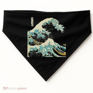 Hokusai The Great Wave USA-Made Doggie Bandana