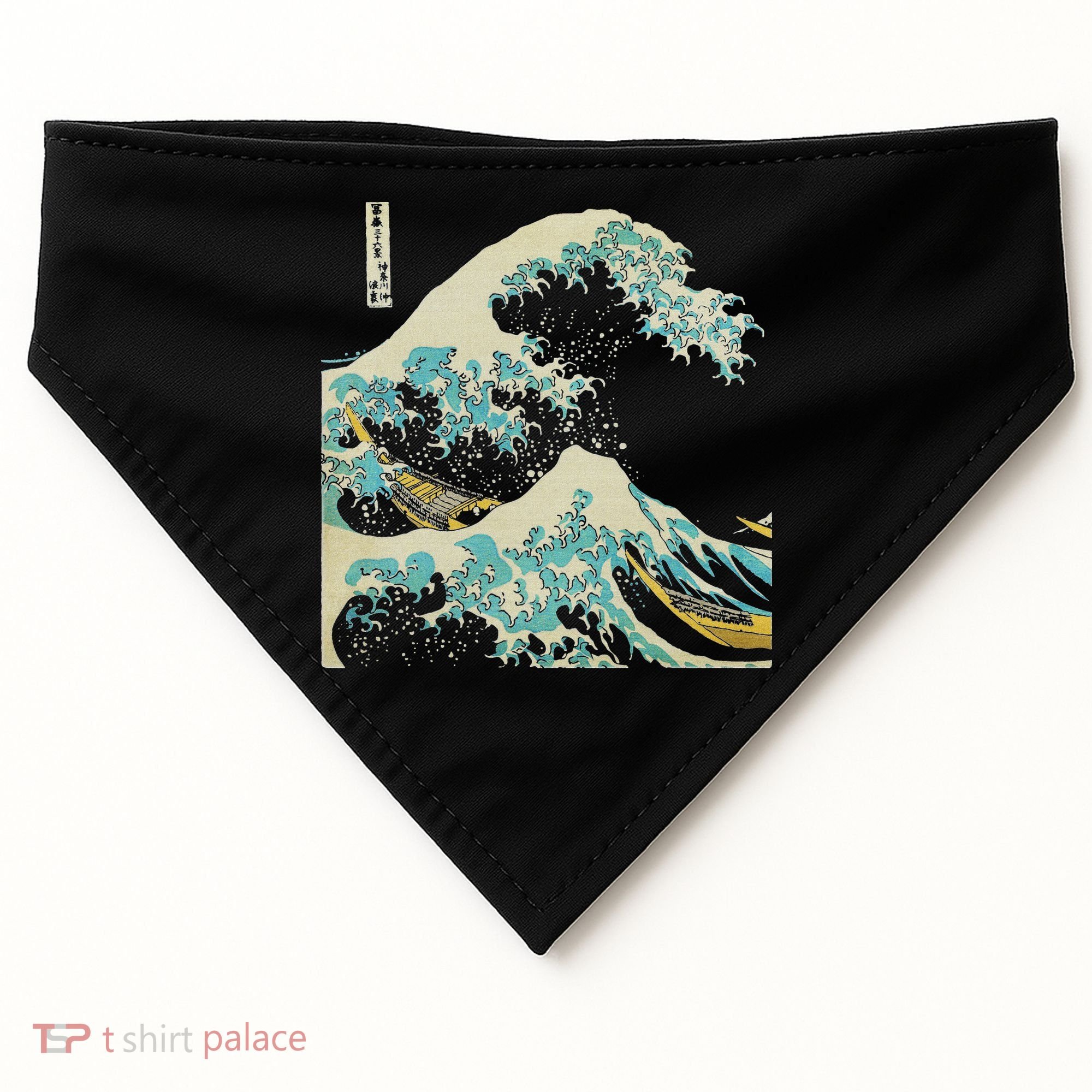 Hokusai The Great Wave USA-Made Doggie Bandana