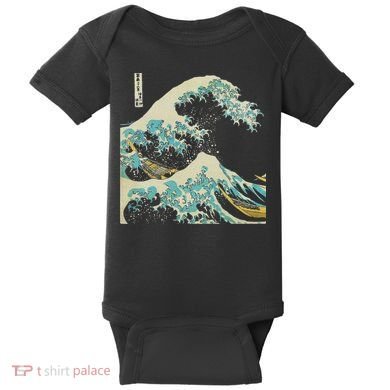 Hokusai The Great Wave Baby Bodysuit