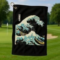 Hokusai The Great Wave Golf Towel thumb 1