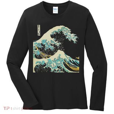 Hokusai The Great Wave Women's Long Sleeve Shirt