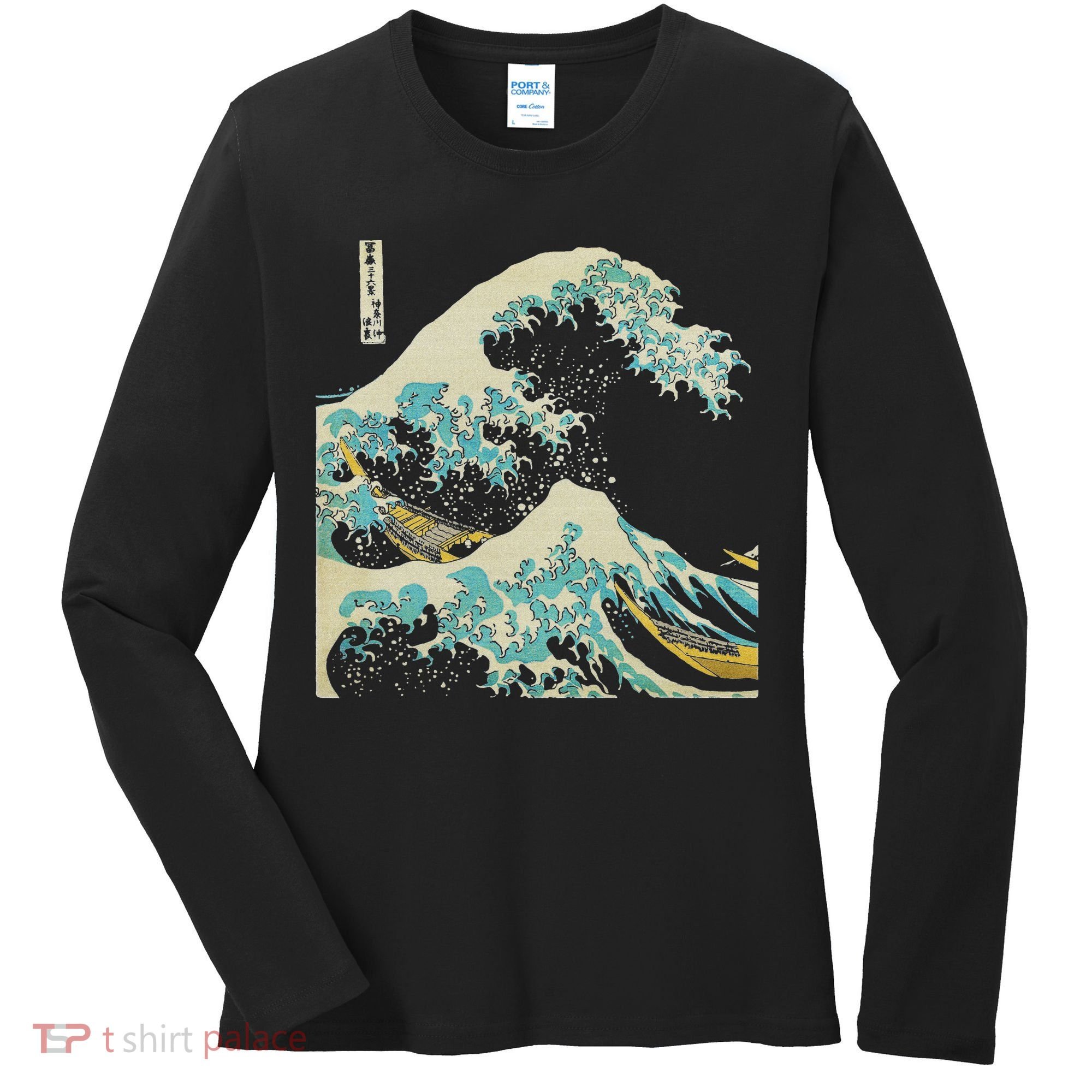 Hokusai The Great Wave Women's Long Sleeve Shirt