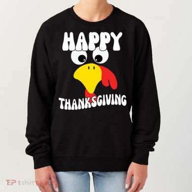 Happy Thanksigiving Gobble Turkey Face Women's Sweatshirt