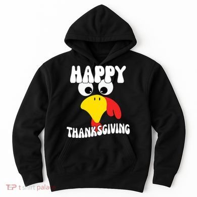 Happy Thanksigiving Gobble Turkey Face Hoodie
