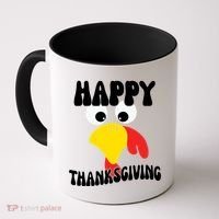 Happy Thanksigiving Gobble Turkey Face Coffee Mug thumb 0