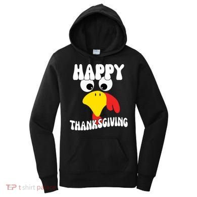 Happy Thanksigiving Gobble Turkey Face Women's Hoodie