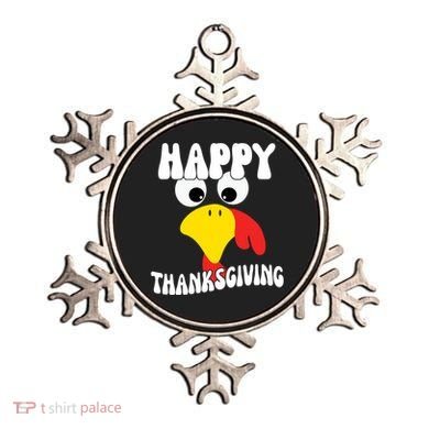 Happy Thanksigiving Gobble Turkey Face Ornament