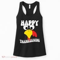Happy Thanksigiving Gobble Turkey Face Women's Tank Top thumb 0