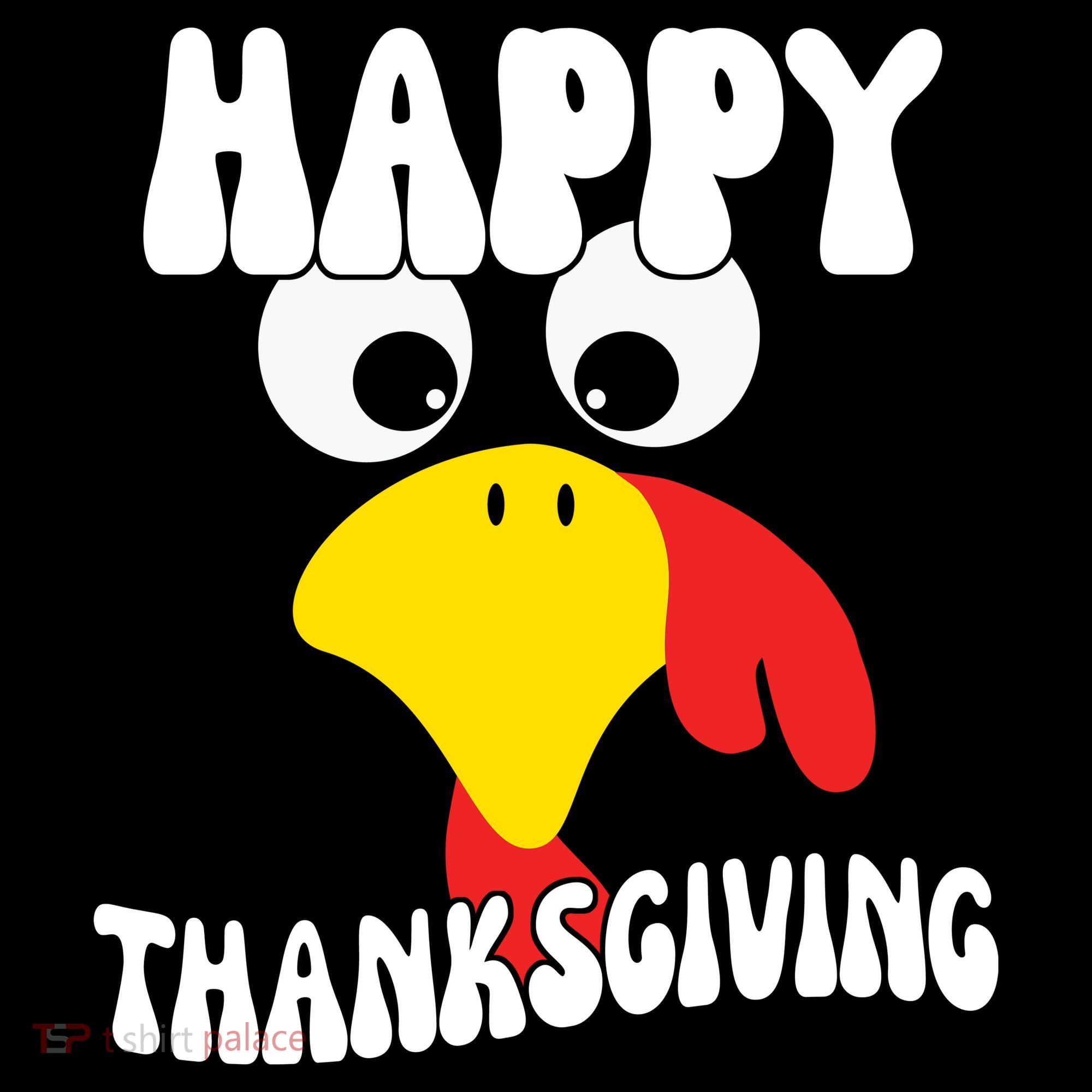 Happy Thanksigiving Gobble Turkey Face Toddler Hoodie