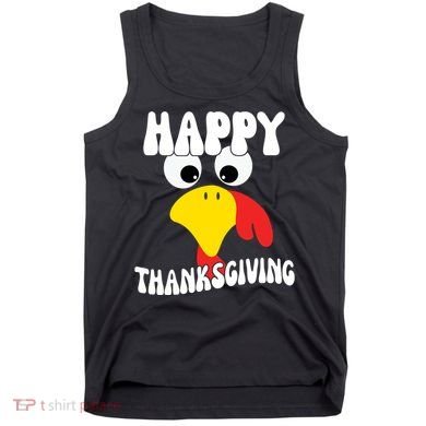Happy Thanksigiving Gobble Turkey Face Tank Top