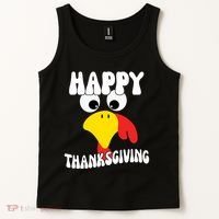 Happy Thanksigiving Gobble Turkey Face Tank Top thumb 2
