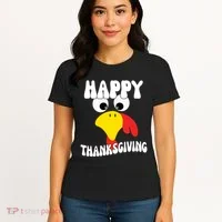 Happy Thanksigiving Gobble Turkey Face Women's T-Shirt thumb 4