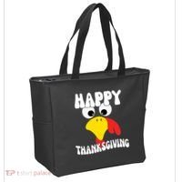 Happy Thanksigiving Gobble Turkey Face Tote Bag thumb 2
