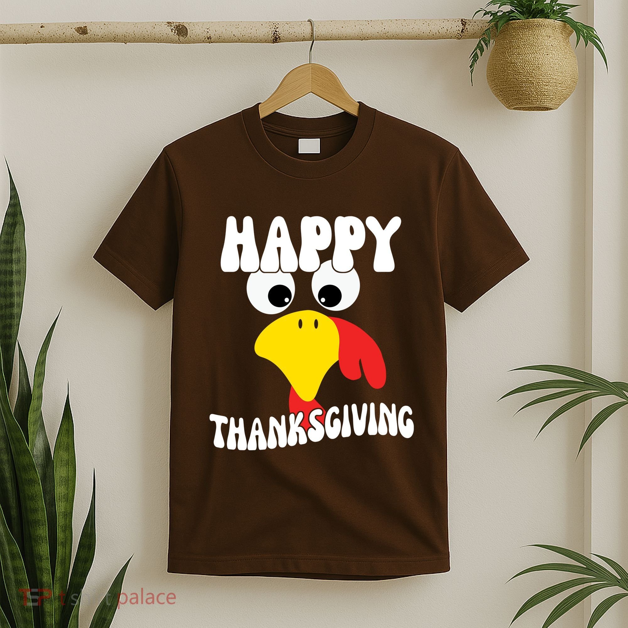 Happy Thanksigiving Gobble Turkey Face T-Shirt