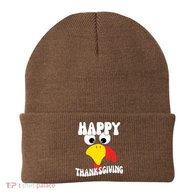 Happy Thanksigiving Gobble Turkey Face Beanie