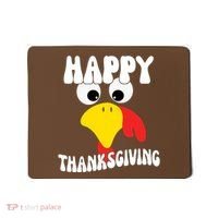 Happy Thanksigiving Gobble Turkey Face Mousepad thumb 0