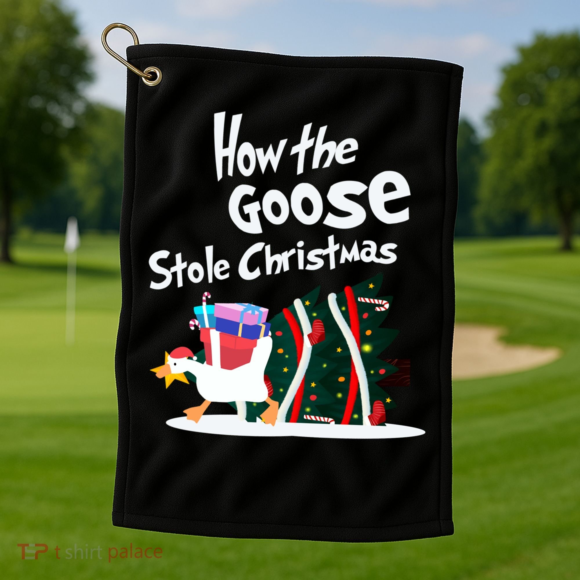 How The Goose Stole Christmas Classic Golf Towel