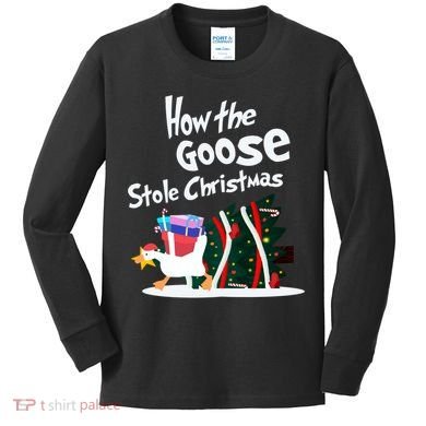 How The Goose Stole Christmas Classic Kids Long Sleeve Shirt