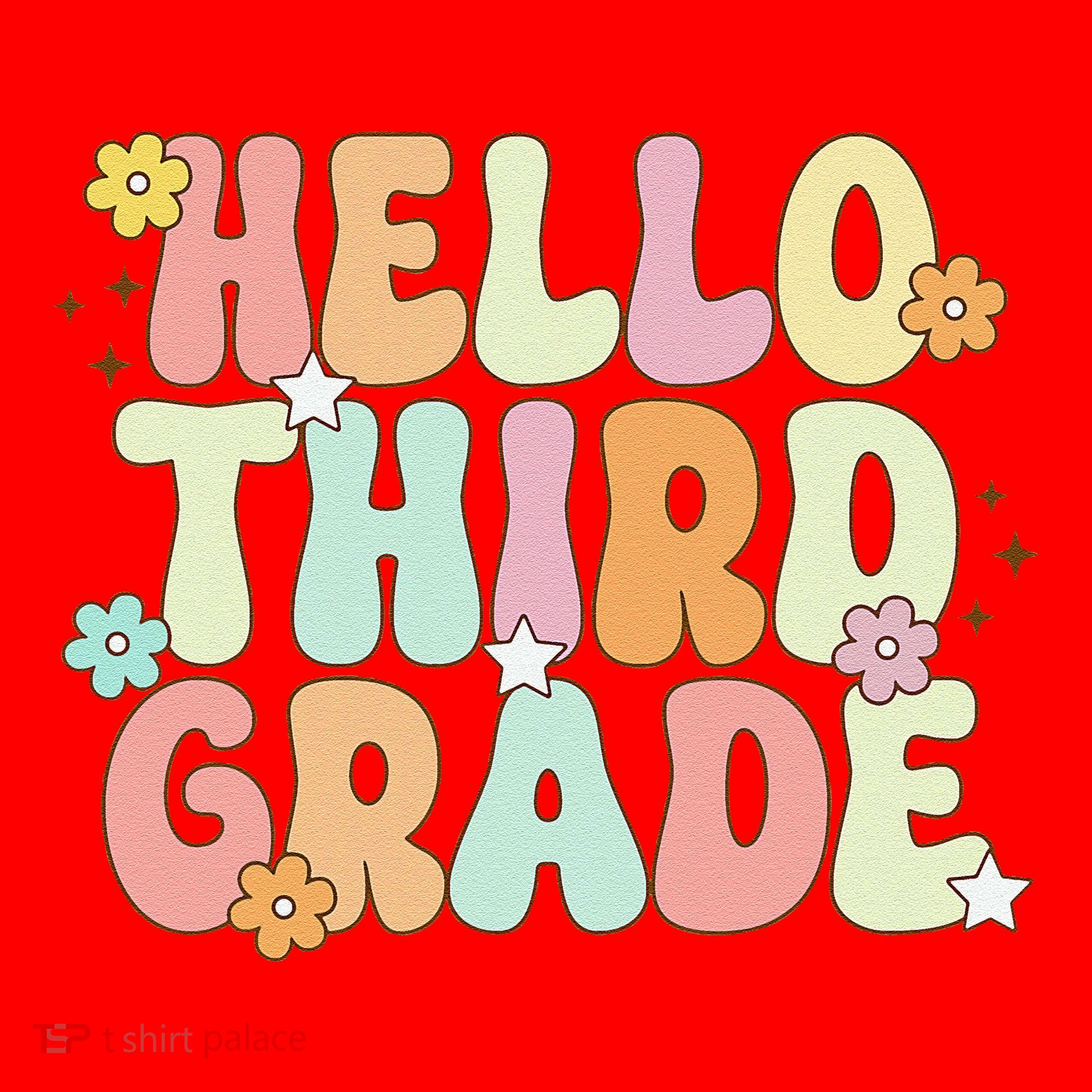 Hello Third Grade Team 3rd Grade Back To School Teacher Santa Hat