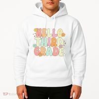 Hello Third Grade Team 3rd Grade Back To School Teacher Hoodie thumb 2