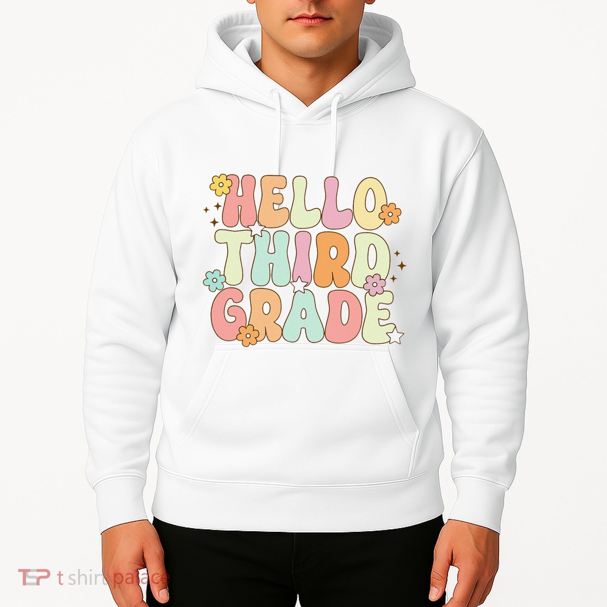 Hello Third Grade Team 3rd Grade Back To School Teacher Hoodie