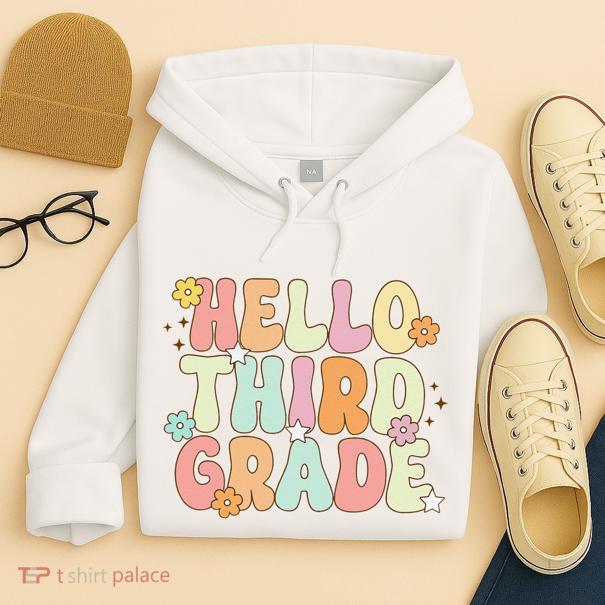 Hello Third Grade Team 3rd Grade Back To School Teacher Hoodie