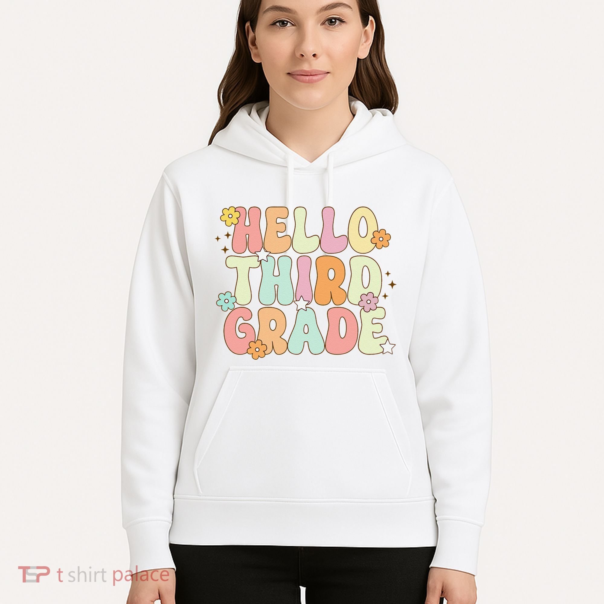 Hello Third Grade Team 3rd Grade Back To School Teacher Hoodie