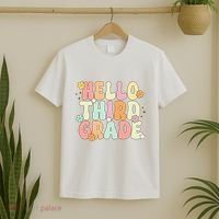 Hello Third Grade Team 3rd Grade Back To School Teacher T-Shirt thumb 2