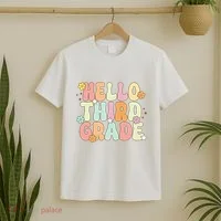 Hello Third Grade Team 3rd Grade Back To School Teacher T-Shirt thumb 2
