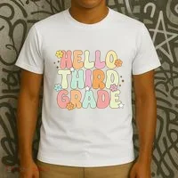Hello Third Grade Team 3rd Grade Back To School Teacher T-Shirt thumb 3